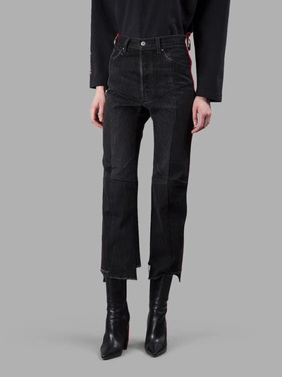 Vetements Black Reworked Jeans