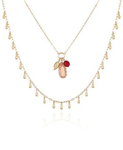 Shop T Tahari Gypsy Revival Layered Necklace In Gold