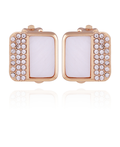 Shop T Tahari Women's Shell Chic Button Clip Earring In Gold