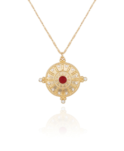 Shop T Tahari Gypsy Revival Pendant Necklace In Gold
