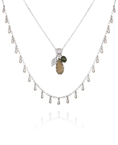 Shop T Tahari Gypsy Revival Layered Necklace In Silver