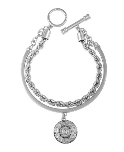 Shop T Tahari Gypsy Revival Toggle Bracelet In Silver