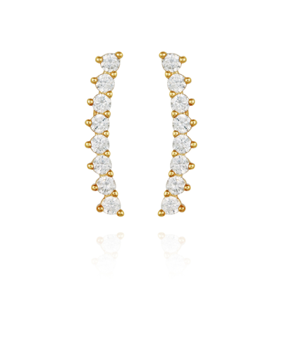 Shop Vince Camuto Gold-tone Cubic Zirconia Climber Earrings