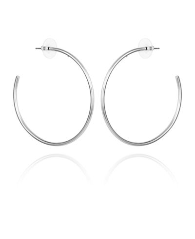 Shop Vince Camuto Silver-tone Large Open Hoop Earrings