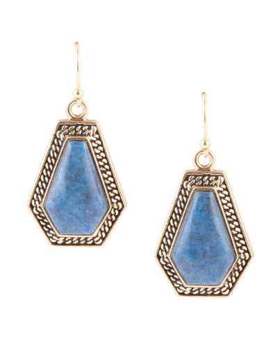 Shop Barse Tribeca Genuine Lapis Statement Earrings In Blue