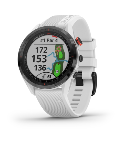 Shop Garmin Unisex Approach S62 White Silicone Strap Touchscreen Smart Watch 47mm In Black