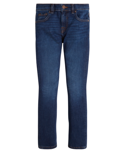 Shop Guess Big Boys Skinny Fit Stretch Denim 5 Pocket Jeans In Blue