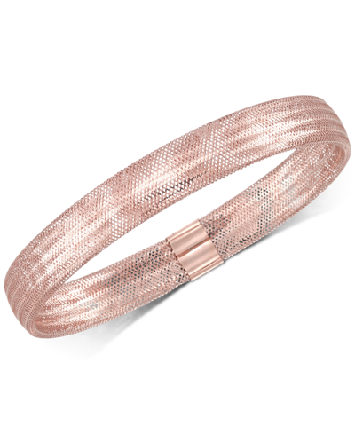 Shop Italian Gold Stretch Bangle Bracelet In 14k Yellow, White Or Rose Gold, Made In Italy