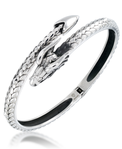 Shop Andrew Charles By Andy Hilfiger Men's Dragon Bangle Bracelet In Stainless Steel