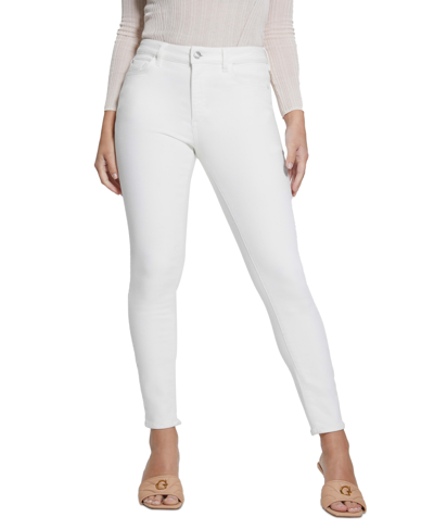 Shop Guess Women's Alpha High-rise Skinny Jeans In White