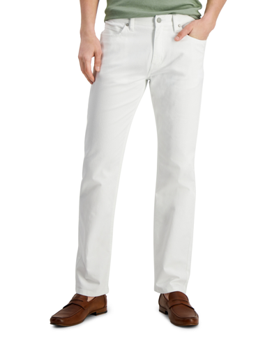 Shop Alfani Men's Five-pocket Straight-fit Twill Pants, Created For Macy's In White