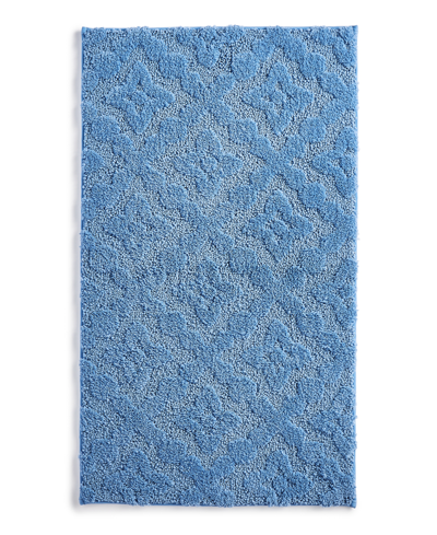 Shop Charter Club Sculpted Bath Rug, 19" X 34",, Created For Macy's Bedding In Blue