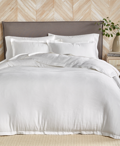 Shop Hotel Collection Linen/modal Blend 3-pc. Comforter Set, King, Created For Macy's In White