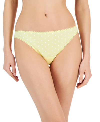 Shop Charter Club Women's Everyday Cotton Bikini Underwear, Created For Macy's In Yellow