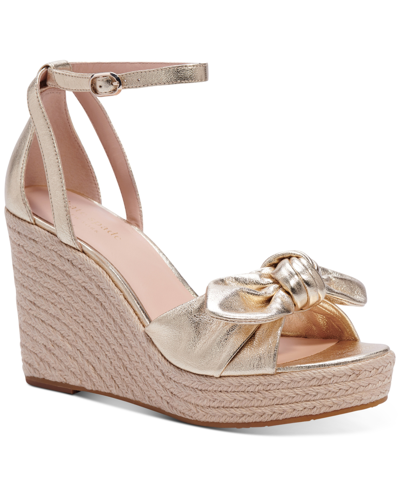 Shop Kate Spade Women's Tianna Wedge Sandals In Gold