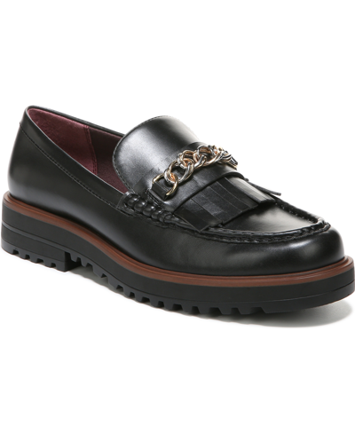 Shop Franco Sarto Limit-moc Lug Sole Loafers Women's Shoes In Black