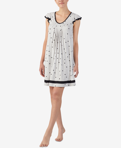 Shop Ellen Tracy Yours To Love Short Sleeve Nightgown In Gray