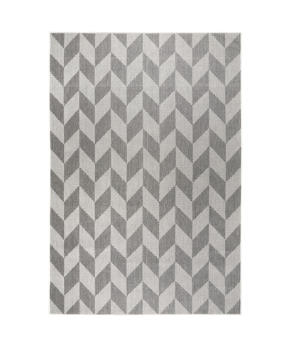 Shop Nicole Miller Patio Country Calla 10-4554-480 Black And Gray 9'2" X 12'5" Outdoor Area Rug