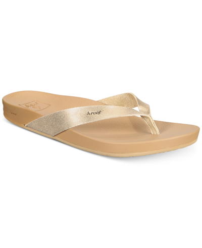 Shop Reef Women's Cushion Court Flip-flop Sandals Women's Shoes In Tan/beige