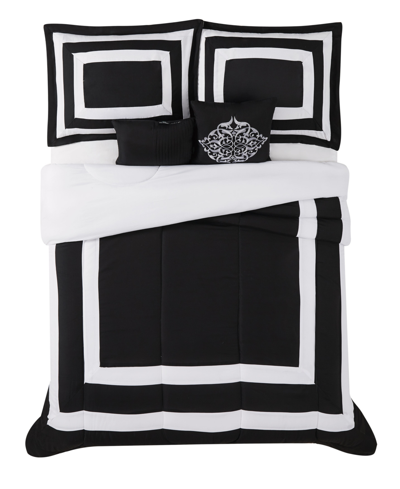 Shop London Fog Rayne's Hotel 5 Piece Comforter Set, Queen Bedding In Multi