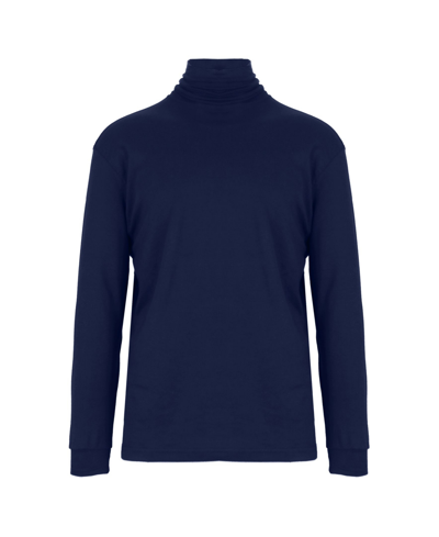 Shop Galaxy By Harvic Men's Long Sleeve Turtle Neck Tee In Blue