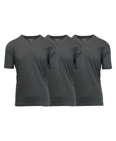 Shop Galaxy By Harvic Men's Short Sleeve V-neck T-shirt, Pack Of 3 In Gray