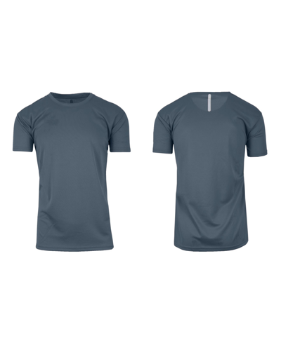 Shop Galaxy By Harvic Men's Short Sleeve Moisture-wicking Quick Dry Performance Tee In Gray