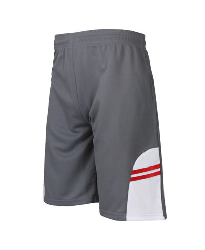 Shop Galaxy By Harvic Men's Moisture Wicking Shorts With Side Trim Design In Gray