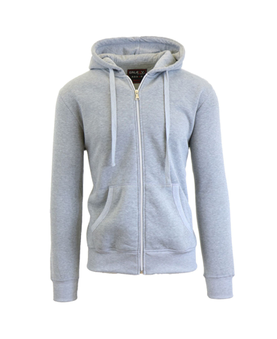 Shop Galaxy By Harvic Men's Full Zip Fleece Hooded Sweatshirt In Gray