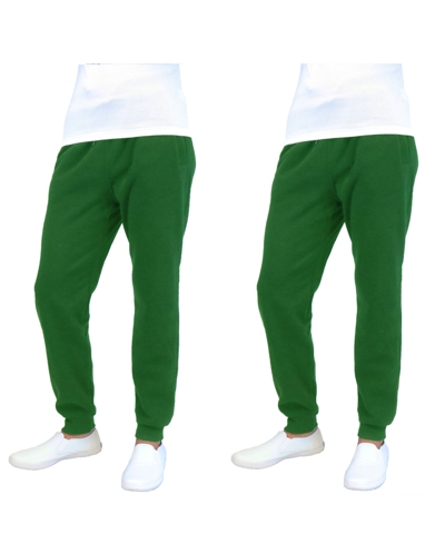 Shop Galaxy By Harvic Men's 2-packs Slim-fit Fleece Jogger Sweatpants In Green