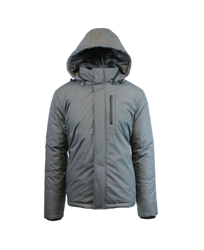 Shop Galaxy By Harvic Spire By Galaxy Men's Heavyweight Presidential Tech Jacket With Detachable Hood In Gray