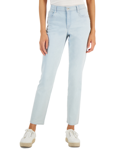 Shop Style & Co Petite Slim-leg Jeans, Created For Macy's In Blue