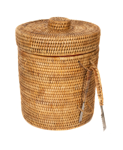 Shop Artifacts Trading Company Artifacts Rattan Ice Bucket With Tongs In Brown