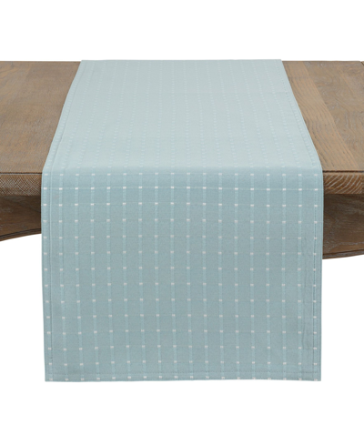 Shop Saro Lifestyle Square Stitched Tablecloth In Blue
