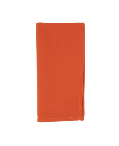 Shop Saro Lifestyle Everyday Design Cloth Table Napkins, Set Of 12, 20" X 20" In Orange