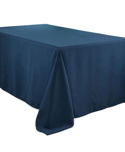Shop Saro Lifestyle Everyday Design Solid Color Tablecloth, 108" X 90" In Blue