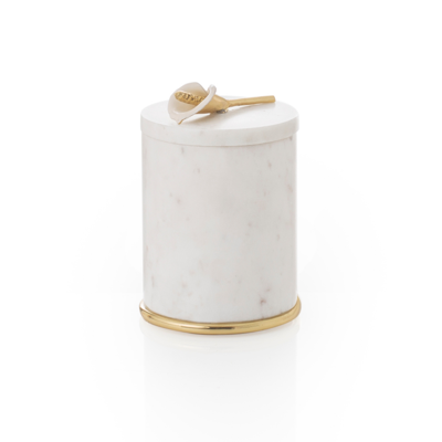 Shop Michael Aram Calla Lily Round Container In White
