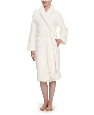 Shop Berkshire Women's Extra-fluffy Shawl Cardigan Robe In Tan/beige