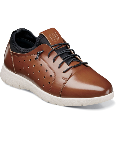 Shop Stacy Adams Big Boys Halden Jr. Plain Toe Sneakers In Brown