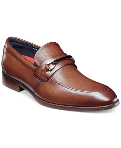Shop Stacy Adams Men's Kaylor Bit Dress Loafer Men's Shoes In Brown