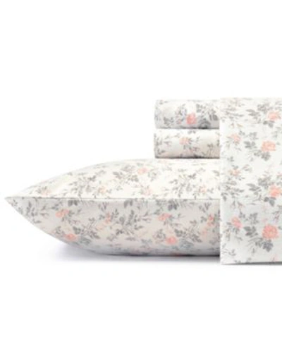 Shop Laura Ashley Rosalie Flannel Sheet Sets Bedding In Gray