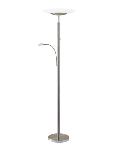 Shop Adesso Stellar Led Combo Torchiere In Gray