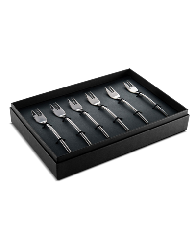 Shop Mepra Box Of Cake Fork Due Flatware Set, Set Of 6 In Silver