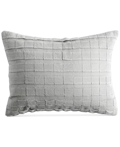Shop Dkny Pure Pieced Stripe 12" X 16" Decorative Pillow Bedding In Silver