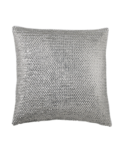 Shop Donna Karan Collection Luna Sequin Decorative Pillow Bedding In Silver