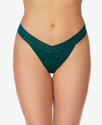 Shop Hanky Panky Women's One Size Dream Original Rise Thong Underwear In Green