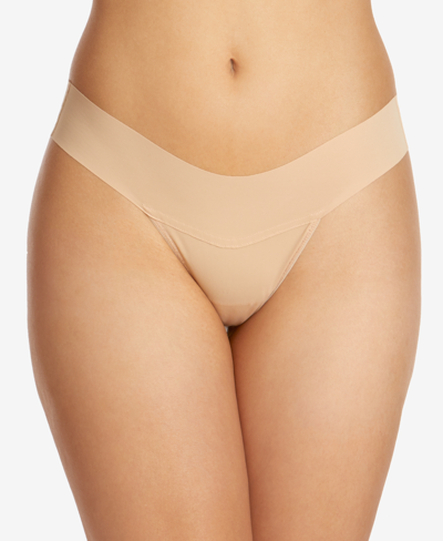 Shop Hanky Panky Women's Breathe Thong Underwear In Tan/beige