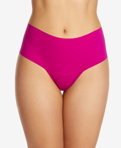 Shop Hanky Panky Women's Breathe High-rise Thong Underwear In Pink