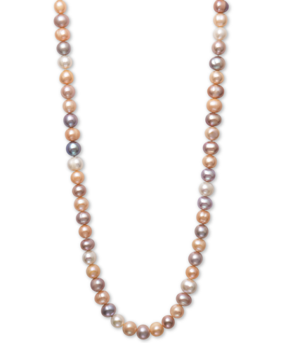 Shop Belle De Mer Pearl Necklace, 36" Cultured Freshwater Pearl Endless Strand (8-1/2mm) In Pink