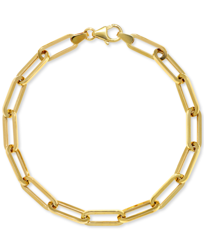 Shop Italian Gold Paperclip Link Bracelet In 14k Gold